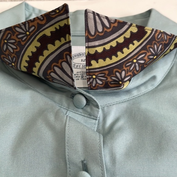 Brooks Brothers NWT fitted paisley trip button down dress shirt size 12 - Picture 6 of 9